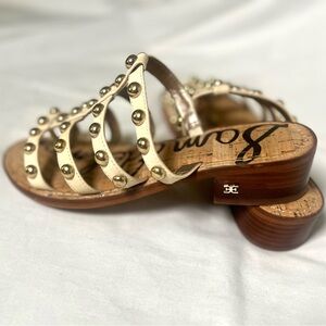 Sam Edelman Cream Studded Sandals